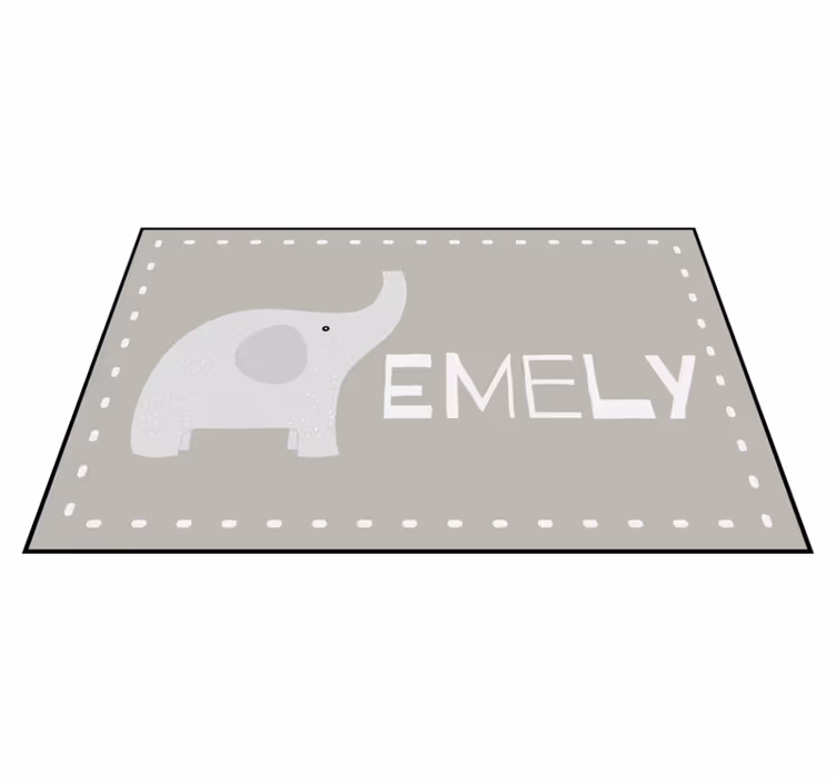Customizable Elephant personalised rug - TenStickers