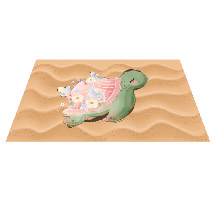 Sea Turtle Oasis playroom rug - TenStickers