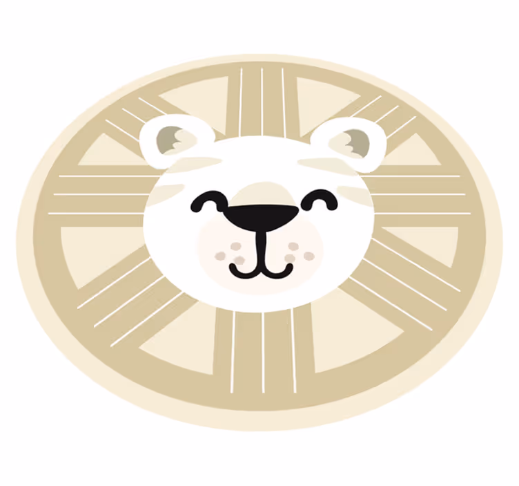 Smiling Lion Graphic nursery rugs - TenStickers