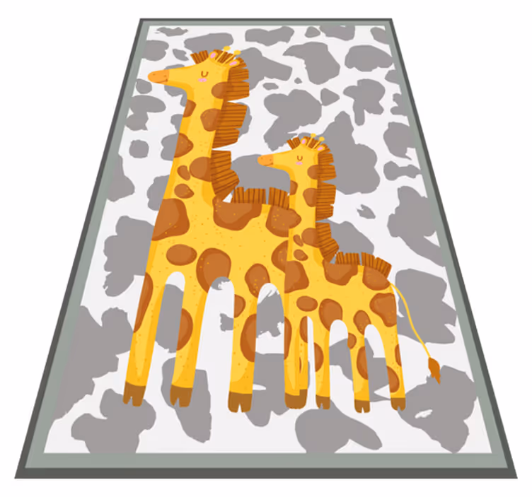 Giraffe Family Motif playroom rug - TenStickers