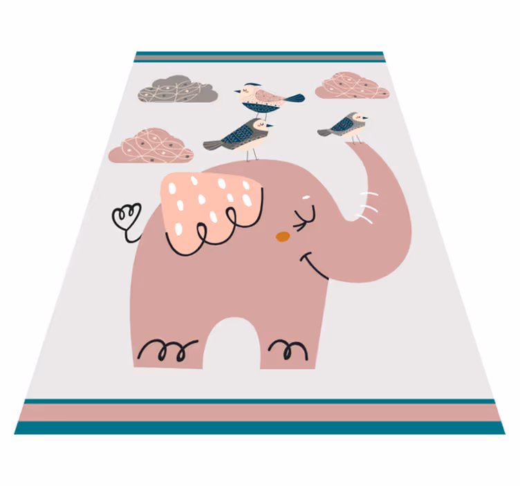 Elephant Playtime playroom rug - TenStickers
