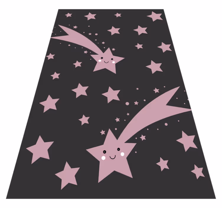 Celestial Shooting Stars star rug - TenStickers