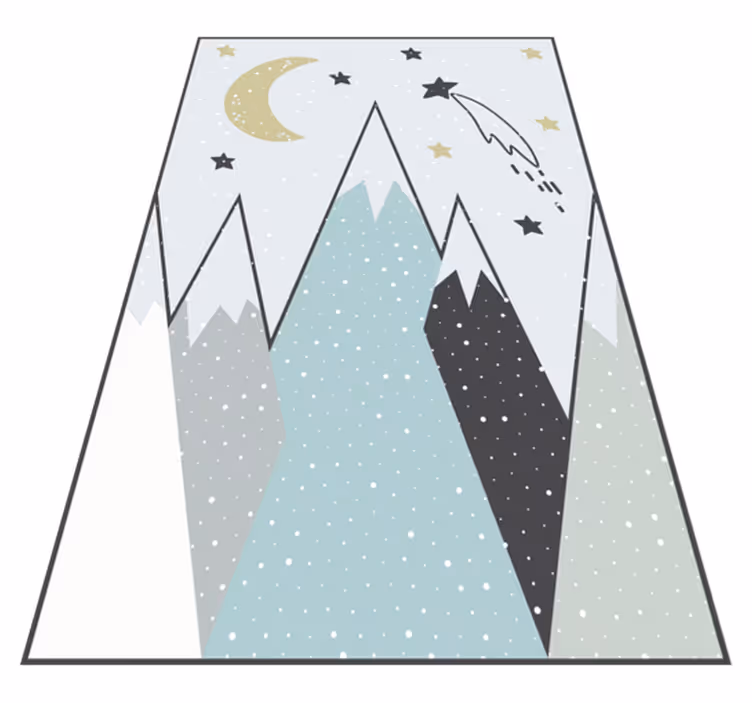 Mountainous Night Sky playroom rug - TenStickers