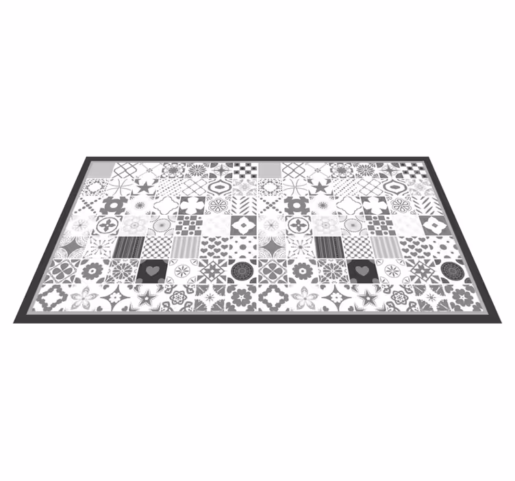Patchwork Tile Composition floor carpet tiles - TenStickers