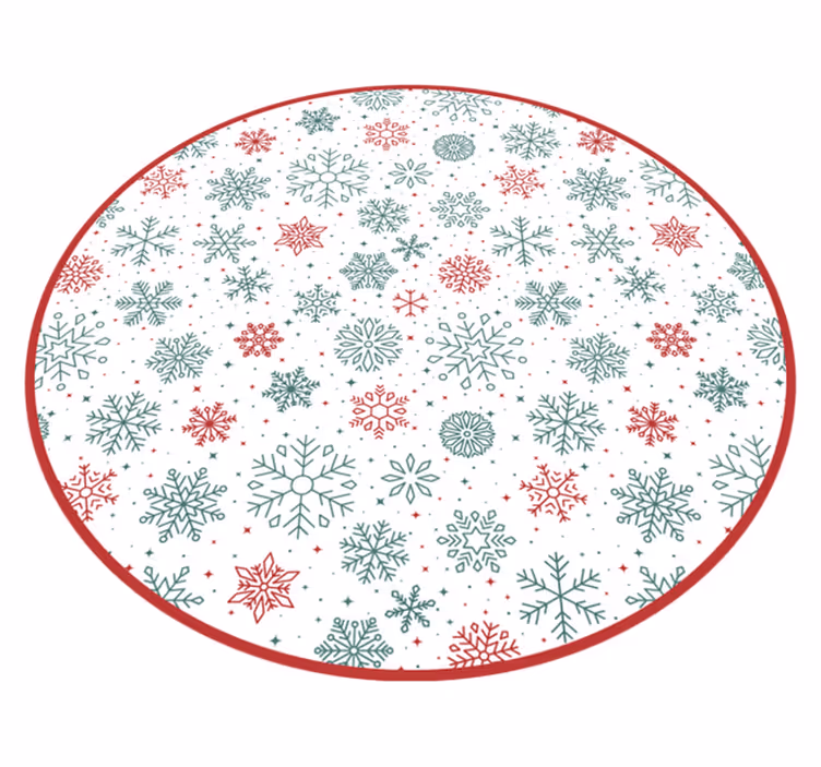 Snowflake Roundel Christmas rug - TenStickers