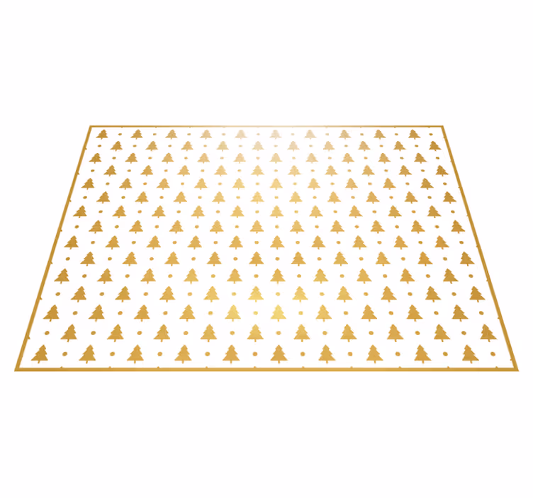 Festive Tree Pattern Christmas rug - TenStickers