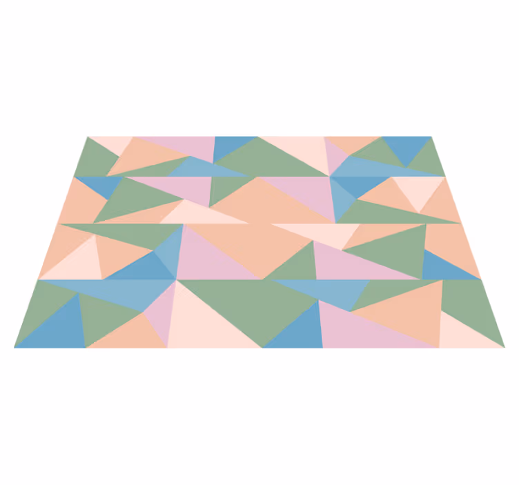 Pastel Triangles geometric rugs - TenStickers