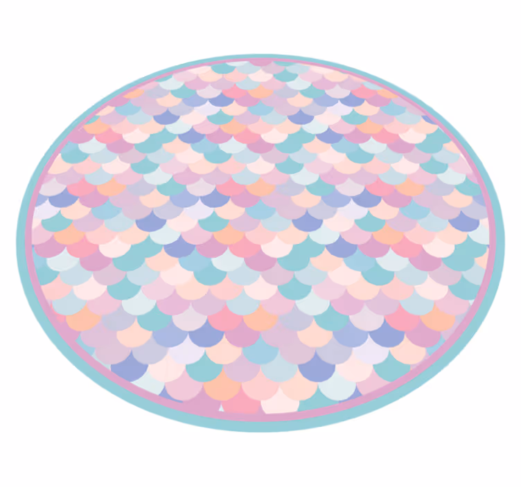 Mermaid Scale Pattern stripes carpet - TenStickers