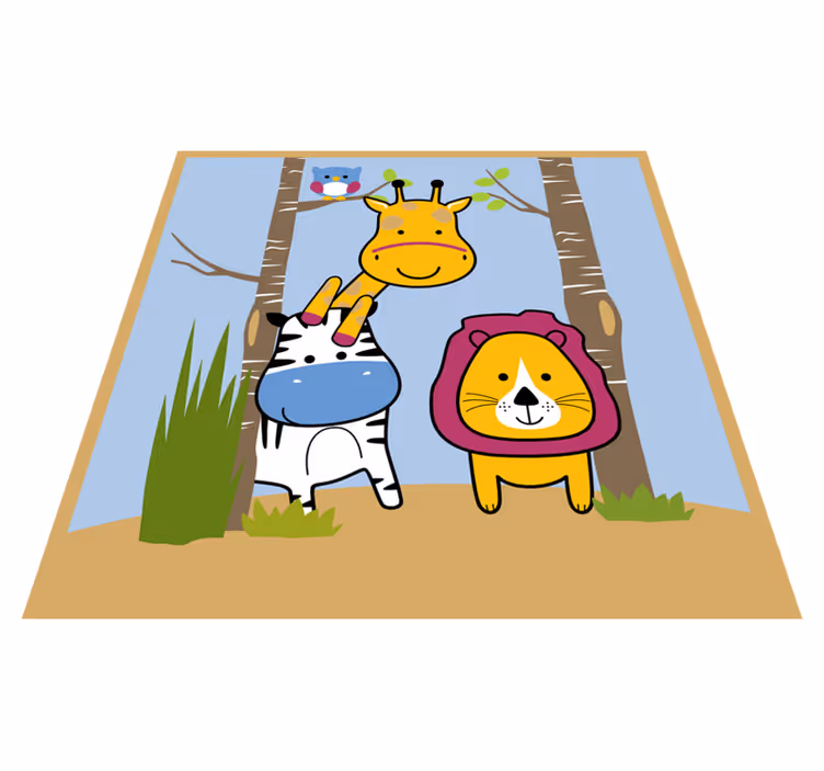 Animal Characters playroom rug - TenStickers