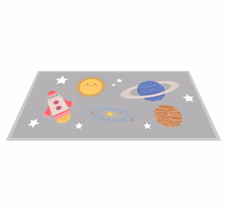 Space Adventure Theme playroom rug - TenStickers