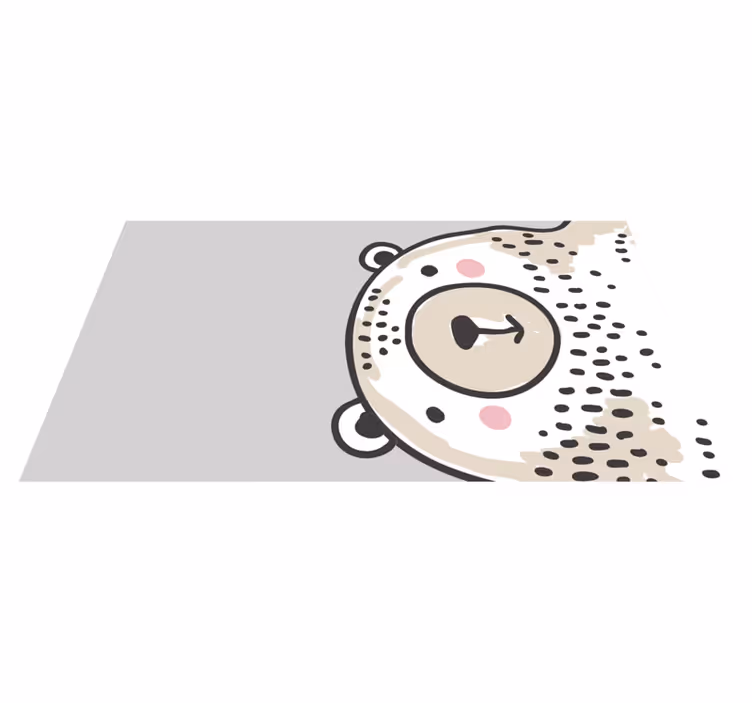 Bear Face Shape nursery rugs - TenStickers