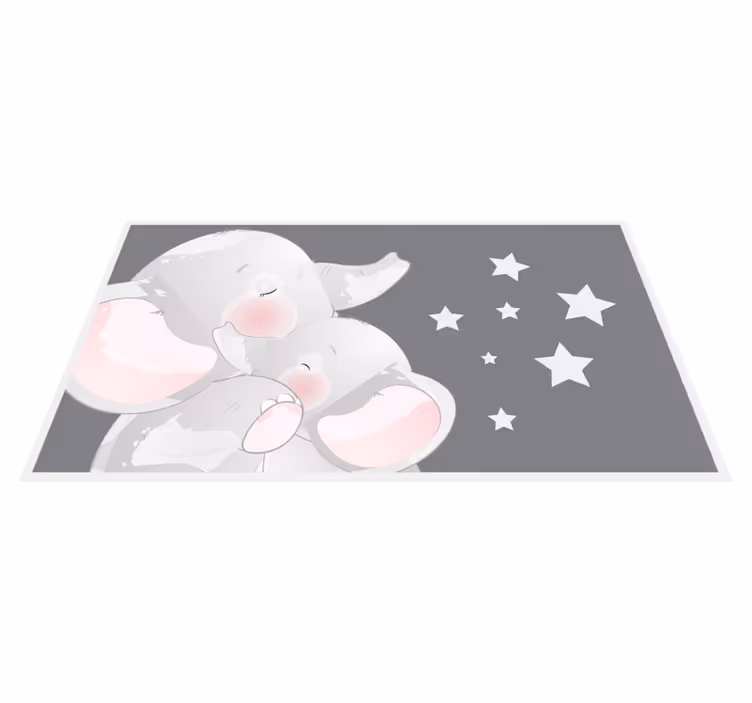 Sleeping Elephants playroom rug - TenStickers