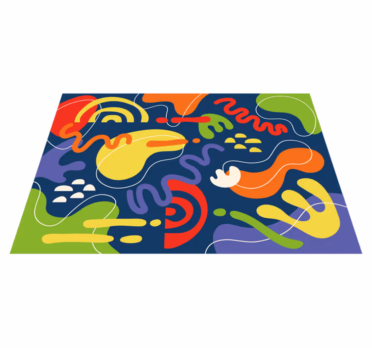 Abstract Colorful Shapes geometric rugs - TenStickers