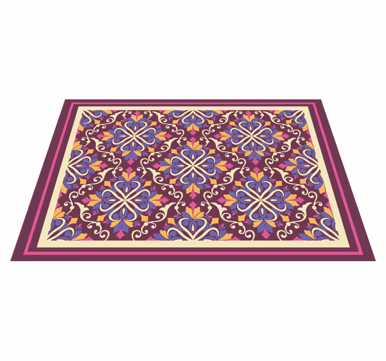 Ornate Tile Pattern geometric rugs - TenStickers