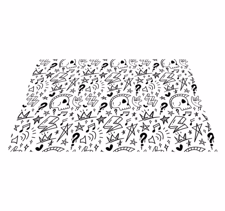 Eclectic Teen Patterns teenage bedroom rug - TenStickers