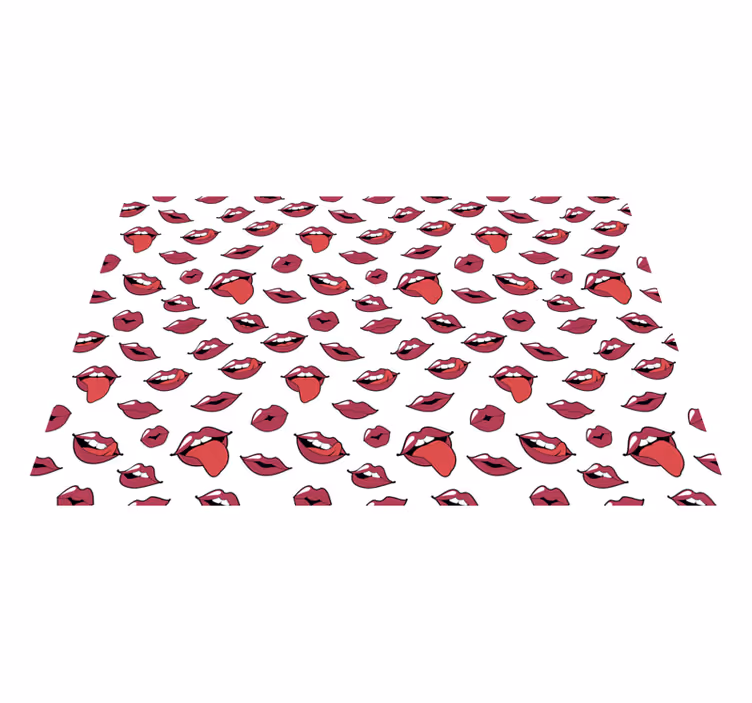 Pop Art Lips teenage bedroom rug - TenStickers
