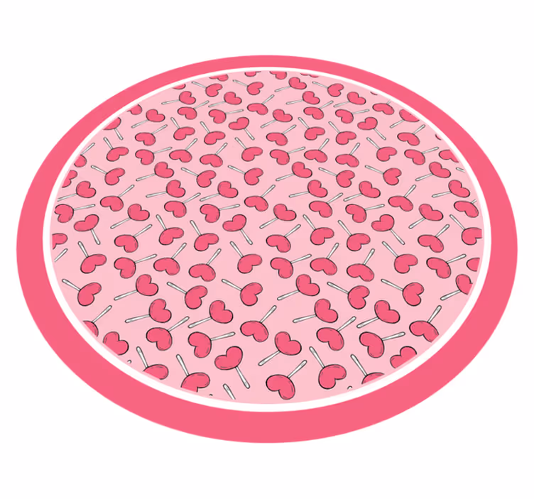 Cherry Delight Circle nursery rugs - TenStickers
