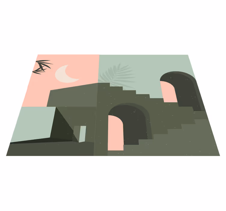 Minimalist Abstract Scenery minimalist vinyl rug - TenStickers
