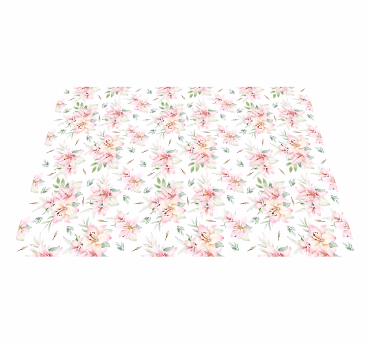 Floral Blossom Elegance flower vinyl rug - TenStickers