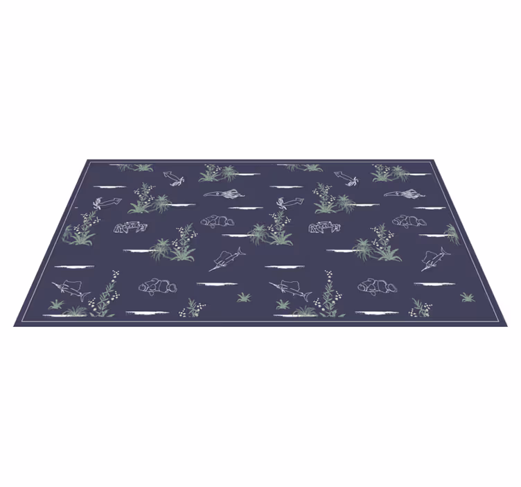 Nature-Inspired Illustrations nature vinyl rug - TenStickers