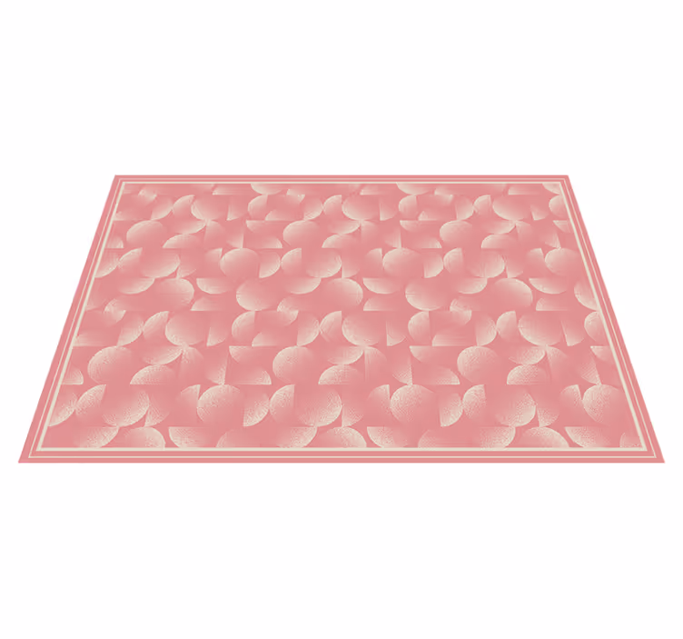 Ginkgo Leaf Pattern pink vinyl rug - TenStickers