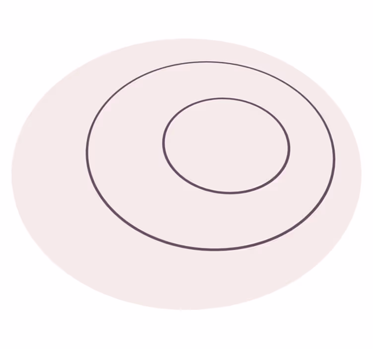 Minimalistic circle line pattern minimal rug - TenStickers