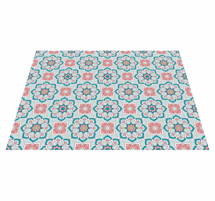 Tile Effect Pattern Overlay tile carpet - TenStickers