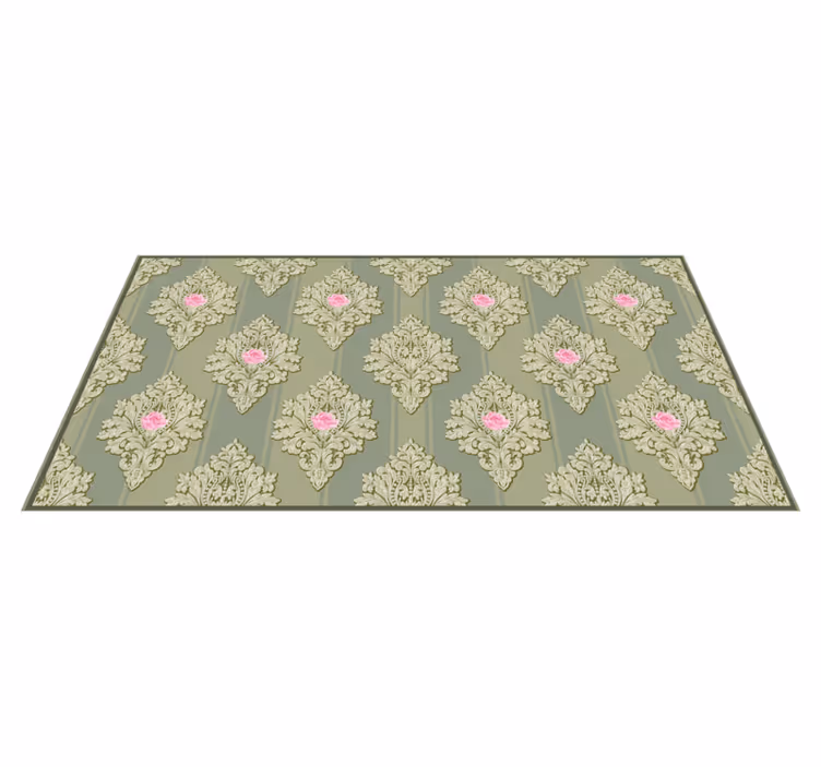Vintage Floral Pattern Decor floral rug - TenStickers