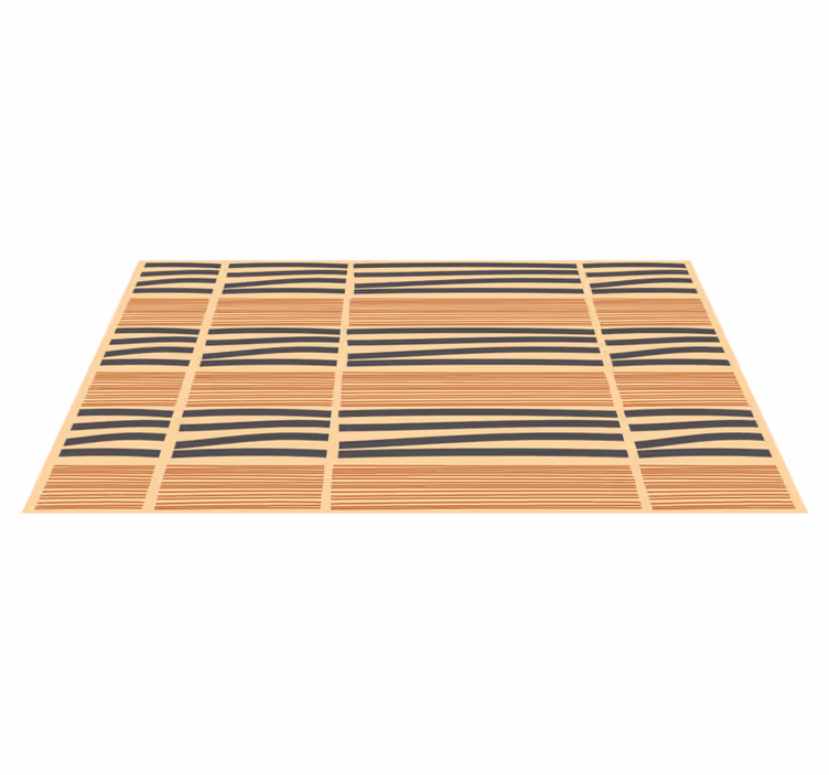 Layered striped elegance bedroom vinyl rug - TenStickers