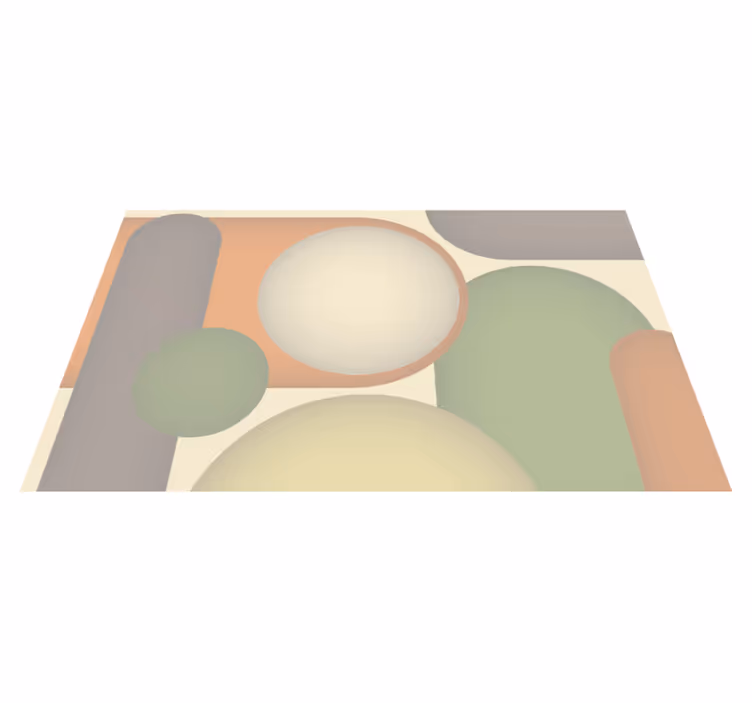 Contemporary Circular Patterns modern vinyl rug - TenStickers