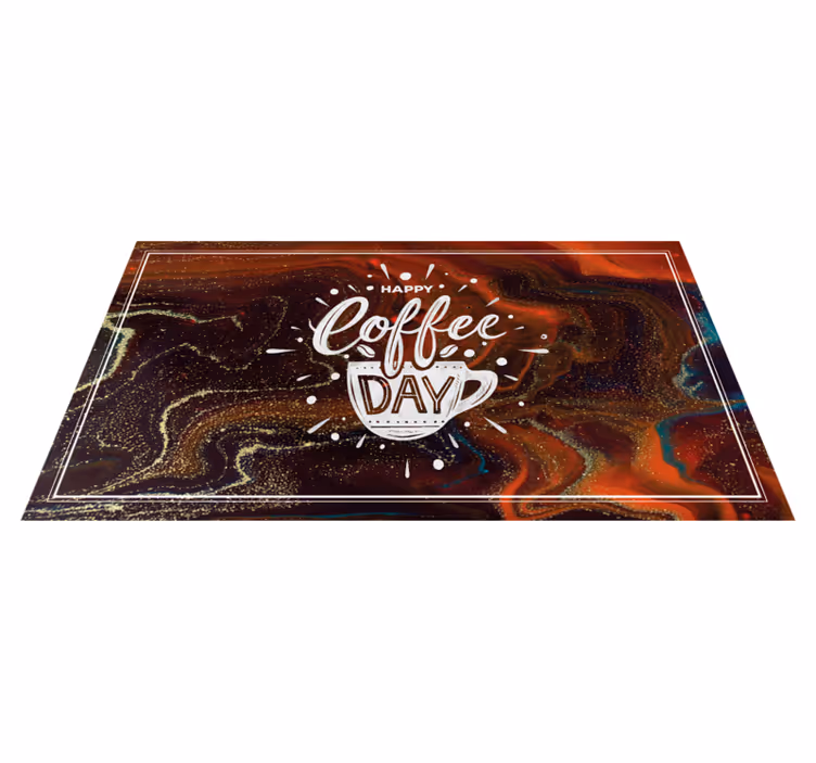 coffee marble custom rug - TenStickers