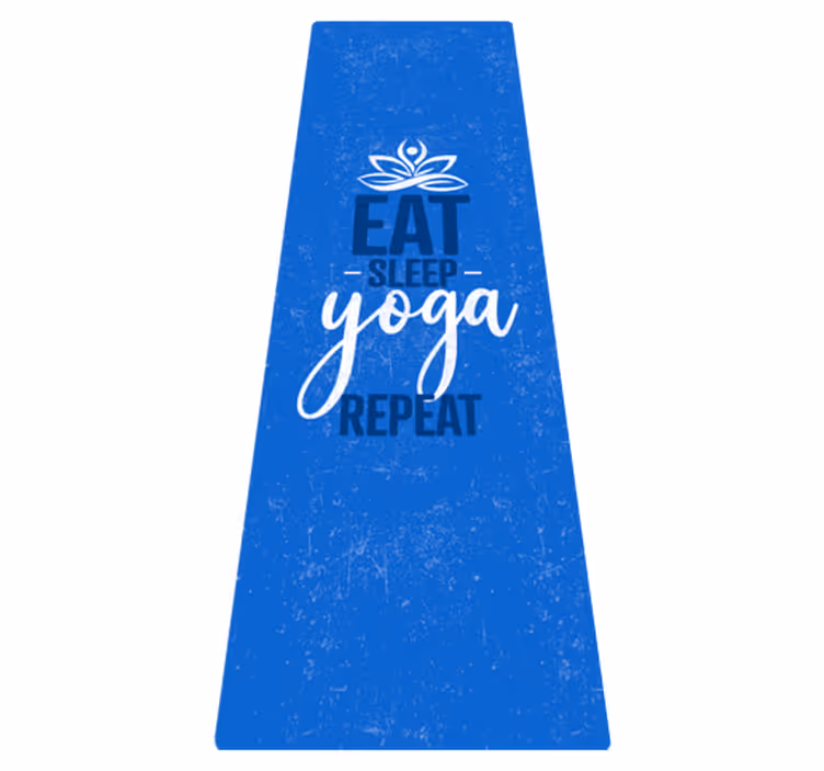 "eat sleep yoga repeat" mandala rug - TenStickers