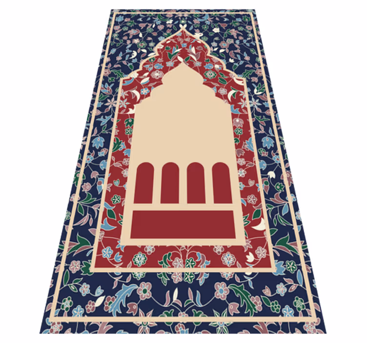 flower pattern persian stye rectangular rug - TenStickers