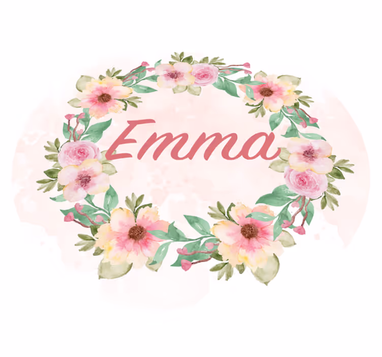 crown of flowers custom floor mat - TenStickers