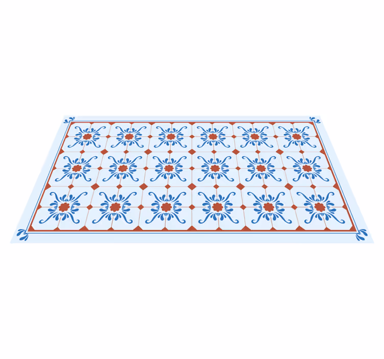 Ornamental Tile floor carpet tiles - TenStickers