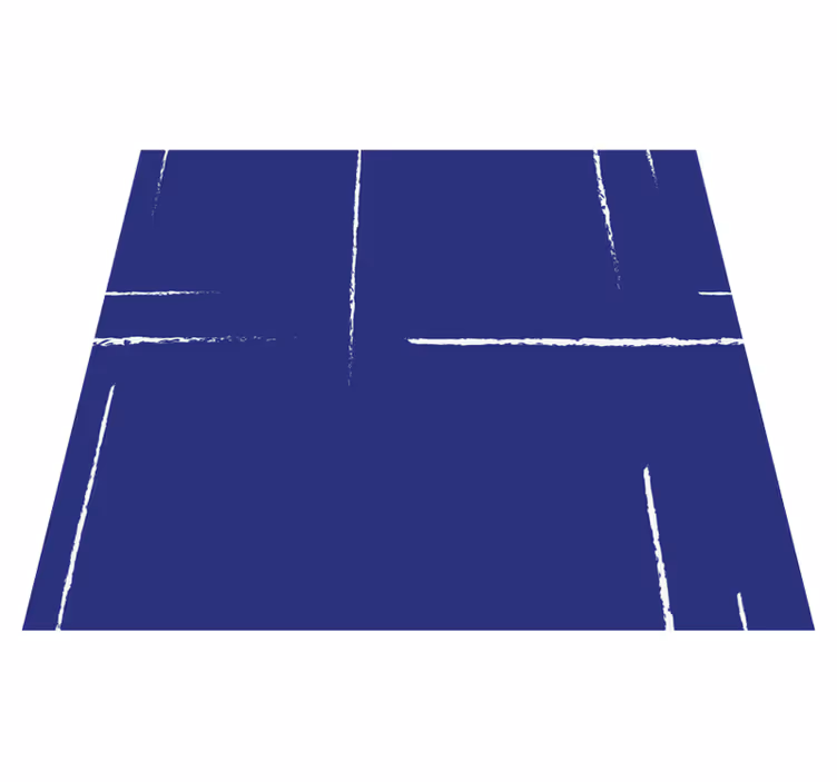 Modern line pattern blue vinyl rug - TenStickers