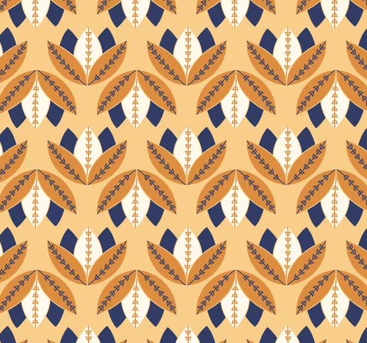abstract floral pattern floral ornament wallpaper - TenStickers
