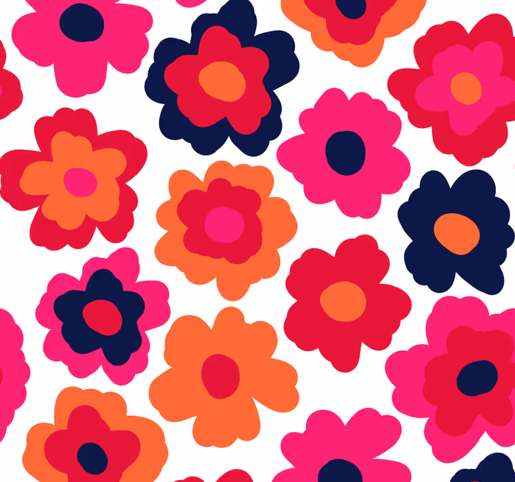 Red poppy flower wallpaper - TenStickers