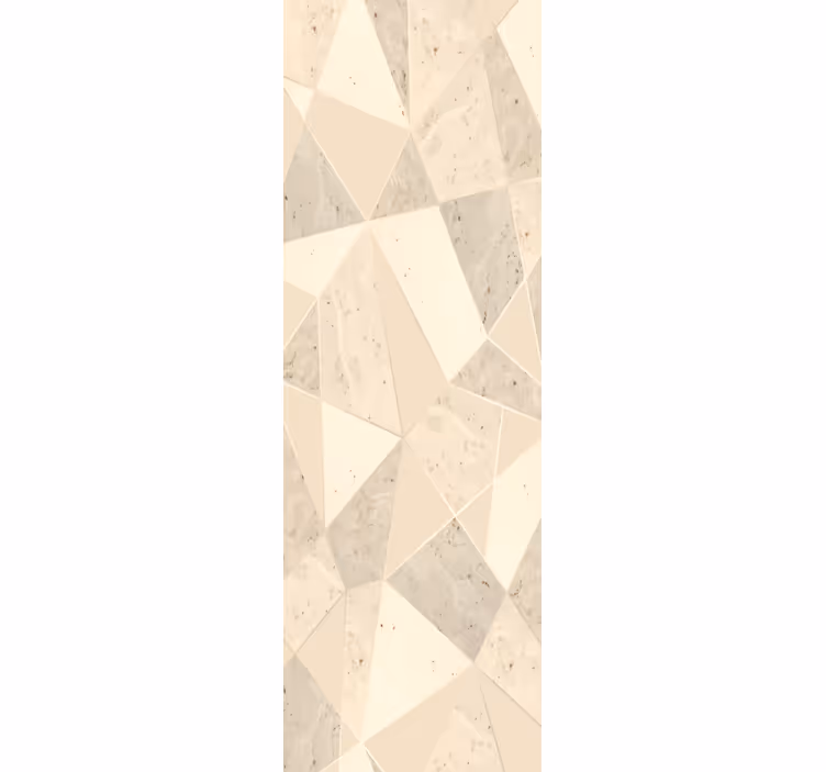 Geometric beige motif marble wallpaper - TenStickers
