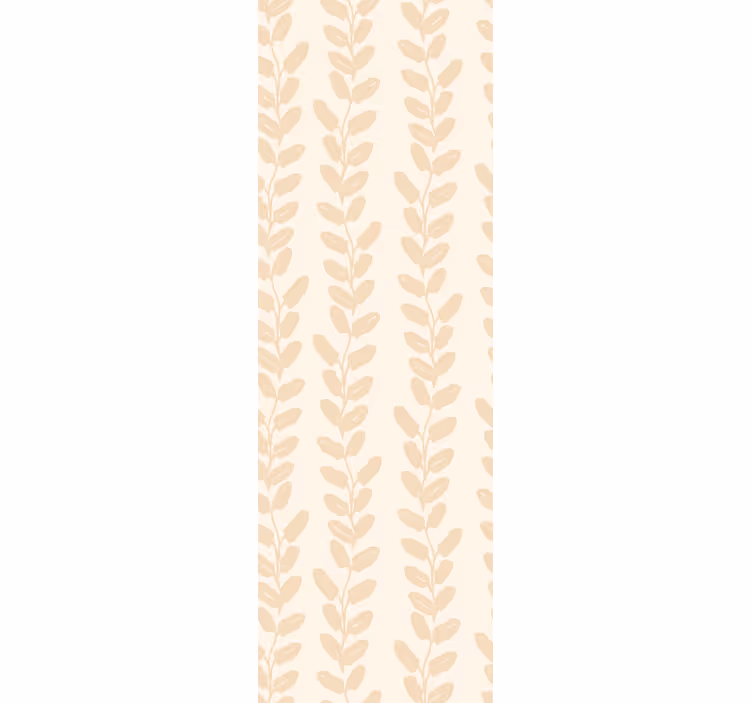 Beige vertical twigs leaf wallpaper - TenStickers