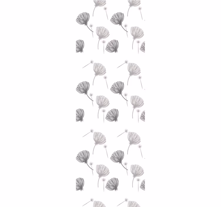 White delicate motif flower wallpaper - TenStickers