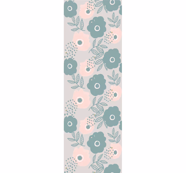 Soft patterns floral ornament wallpaper - TenStickers