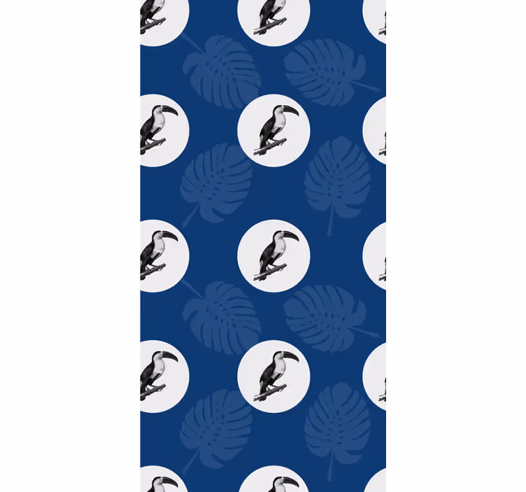 Toucan and leaves birds wallpaper - TenStickers