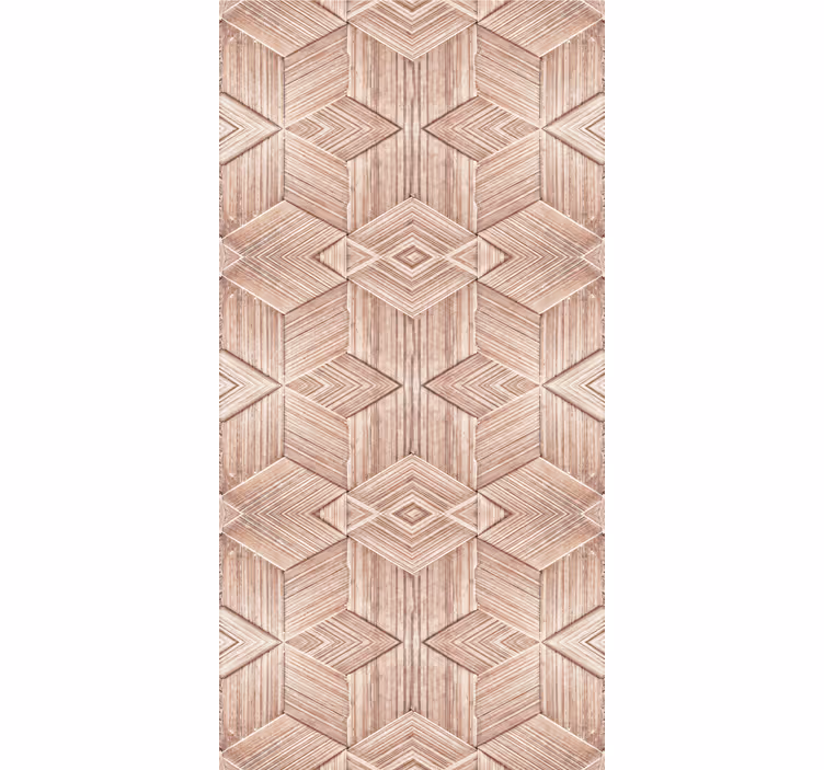 Intricate patterns wood wallpaper - TenStickers