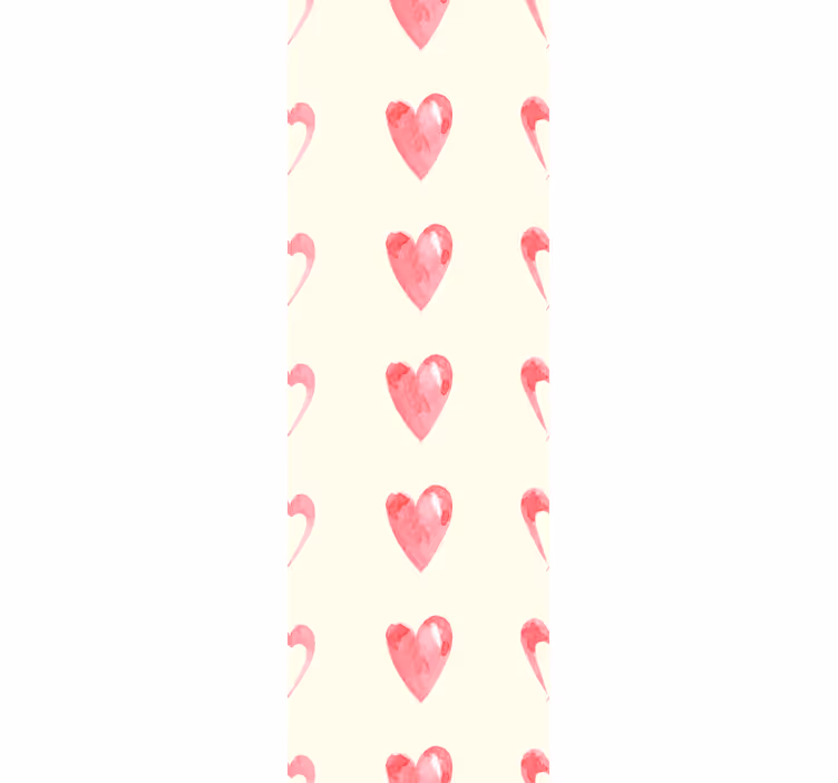 Heart motif design master bedroom wallpaper - TenStickers