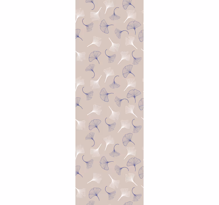 Delicate pastel Ginko leaf wallpaper - TenStickers
