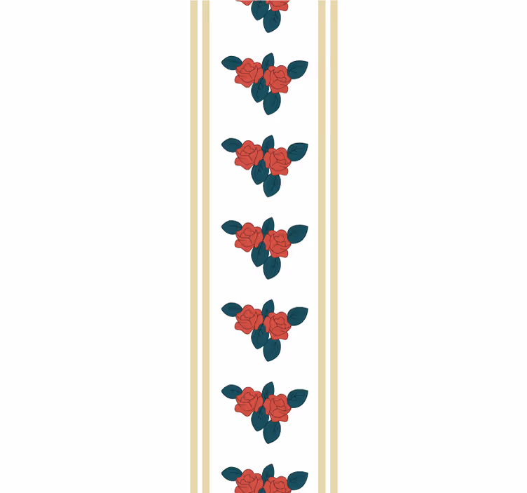 Elegant Rose Motif flower wallpaper - TenStickers