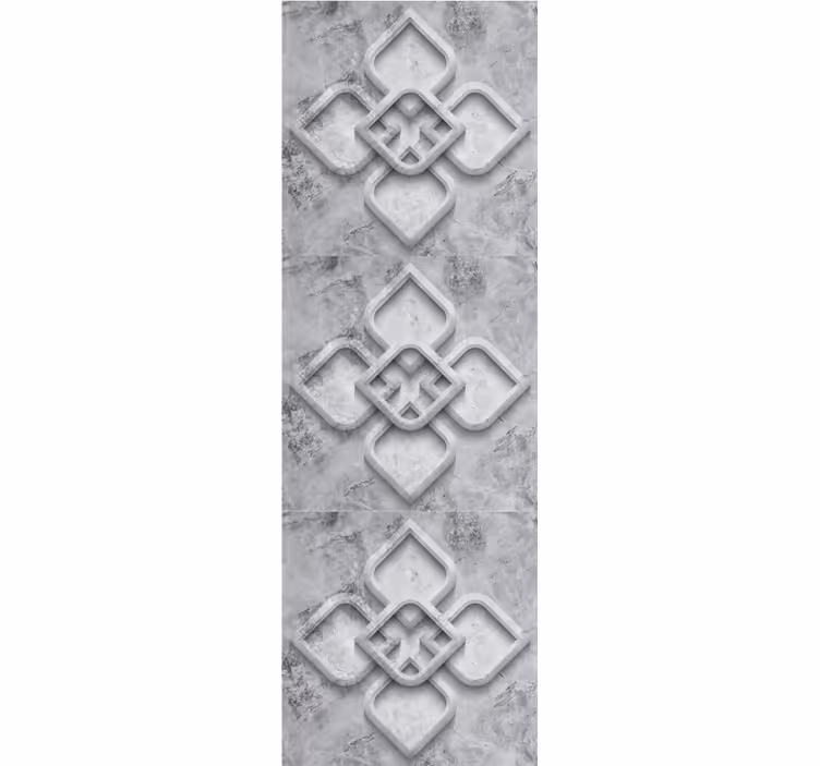 Elegant geometric motif stone wallpaper - TenStickers