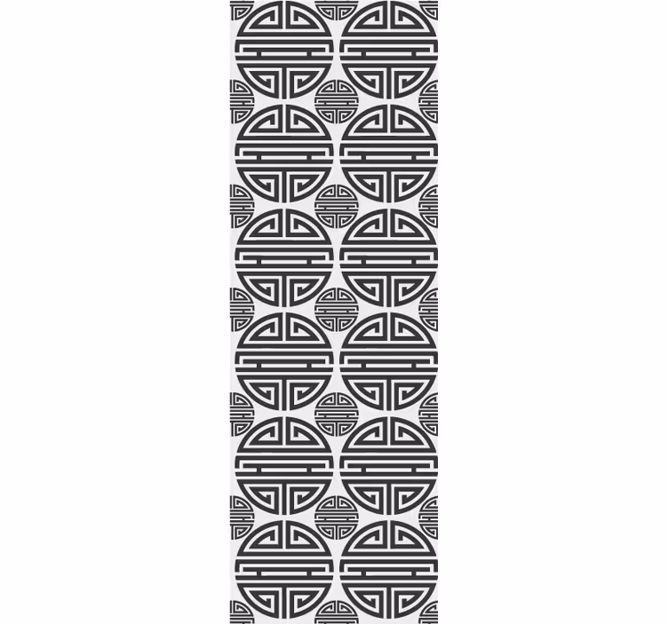 Tribal black and white pattern polka dots wallpaper - TenStickers