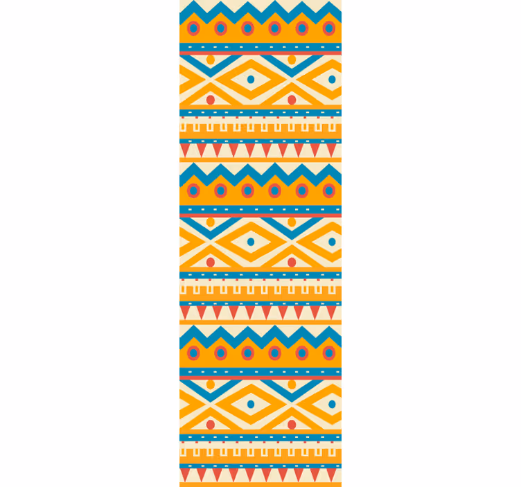Tribal motif bands horizontal striped wallpaper - TenStickers
